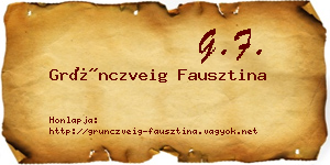 Grünczveig Fausztina névjegykártya
